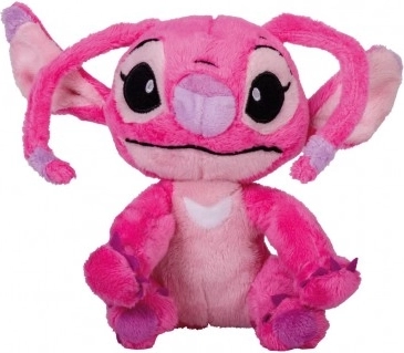 Plyšový anjel Sedíci Stitch ružová 22 cm