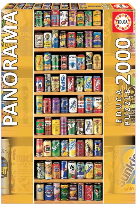 Educa vertikálne puzzle - plechovky 2000 dielikov
