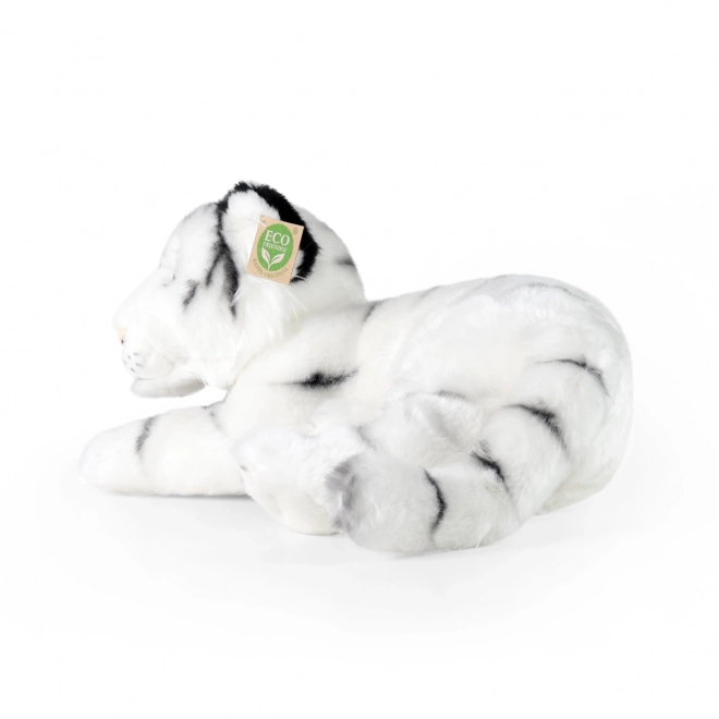 Biely plyšový tiger ležiaci 36 cm eco-friendly