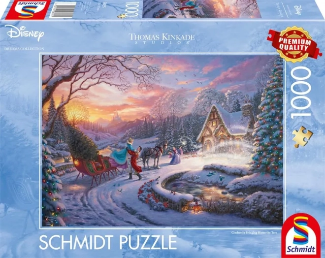 Schmidt puzzle Disney: Popoluška a princ na Vianoce 1000 dielikov