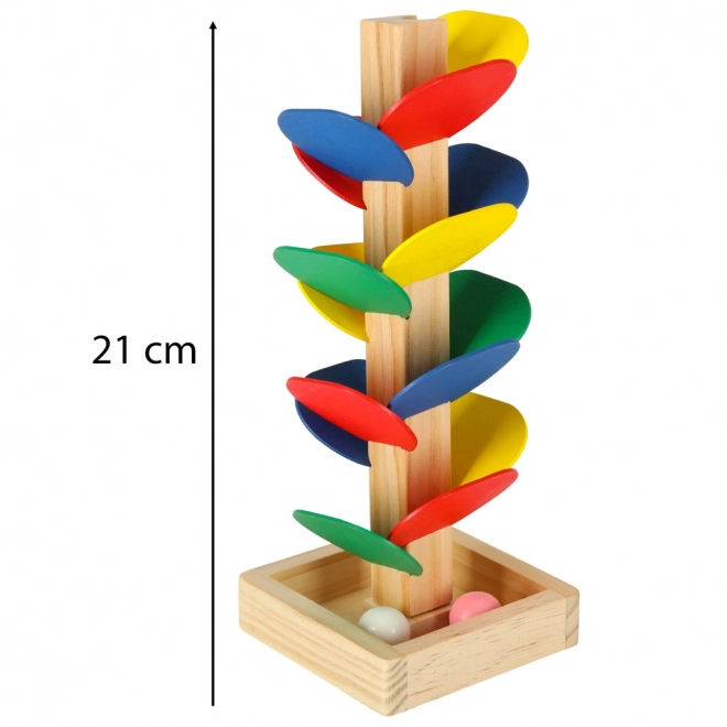 Drevené vzdelávacie stromčekové kocky so žľabom Montessori