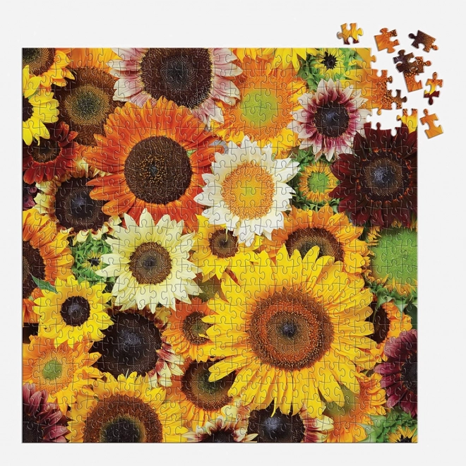 Čtvercové puzzle Květy slunečnic