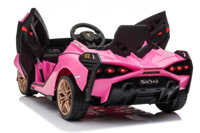 Lamborghini SIAN detské auto na batériu s ovládačom – Ružové
