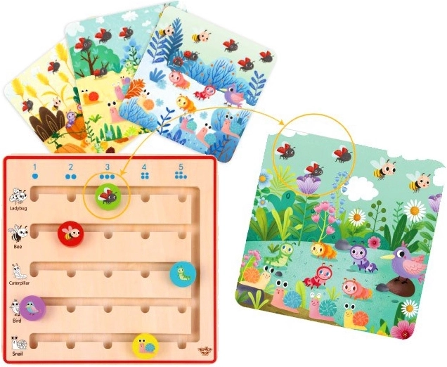 Tooky Toy drevená hra Uč sa počítať zvieratá