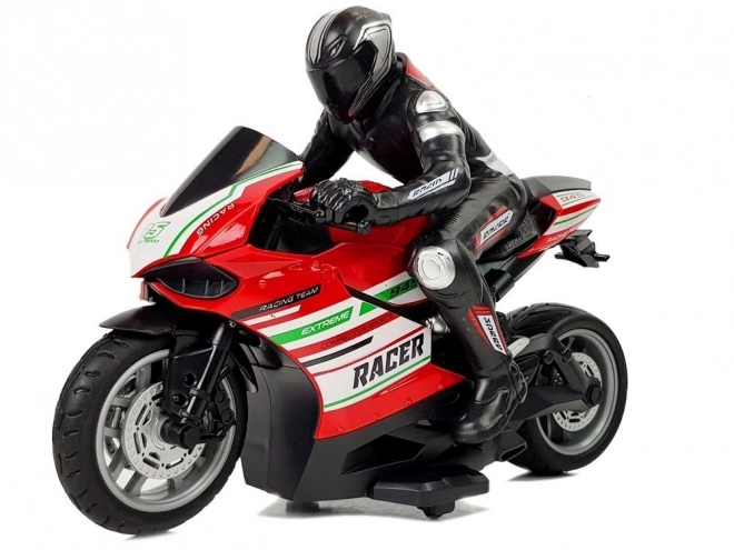 Závodná motorka na diaľkové ovládanie červená