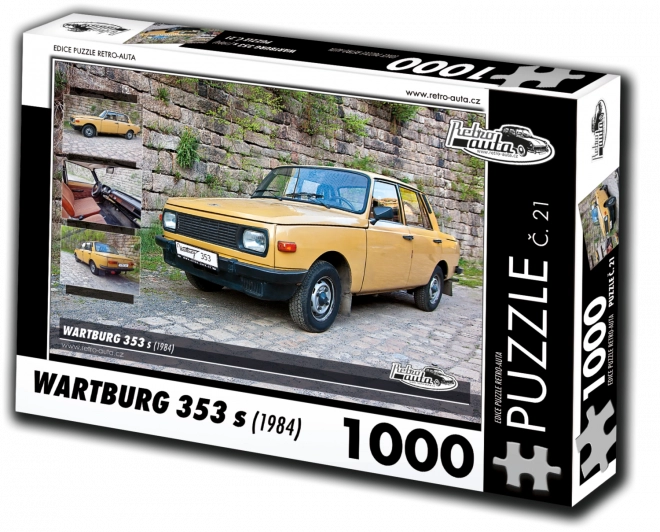 Retro autá puzzle Wartburg 353 z roku 1984 - 1000 dielikov