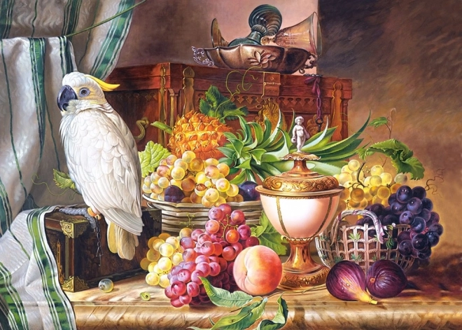 Puzzle 3000 dielikov Zátišie s papagájom, Josef Schuster