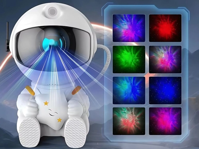 Nočná lampa s projektorom LED Astronaut
