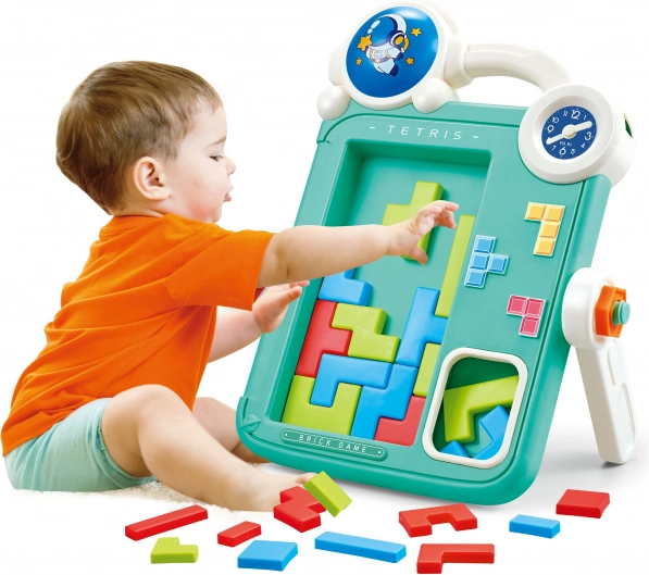 Obojstranná tabuľa na kreslenie a Hra Tetris 2v1 Oranžová