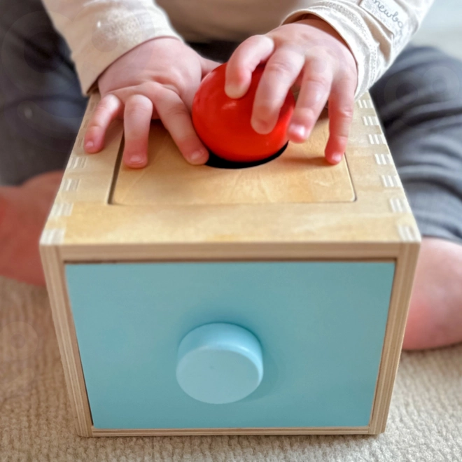 Woopie Green drevená edukačná zásuvková triediaca hračka Montessori