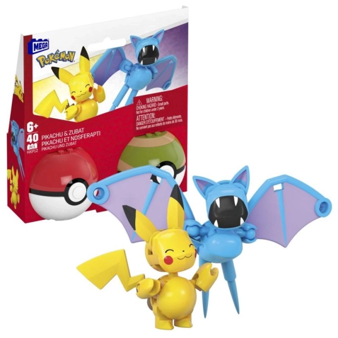 Mega Pokémon Pokéball - Pikachu a Zubat