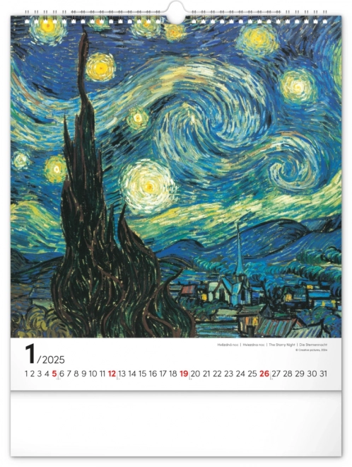 Nástenný kalendár Vincent van Gogh 2025