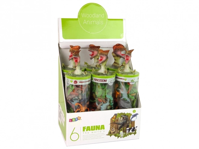 Zvieratká Dinosaury Figúrky - Sada 12 ks s Príslušenstvom v Tube