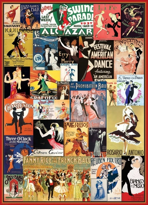 Eurographics Puzzle Vintage Plakáty z Tanečných Sálov - 1000 Dielikov