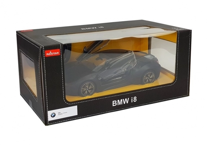 Auto R/C BMW i8 Rastar 1:14 čierne automatické dvere