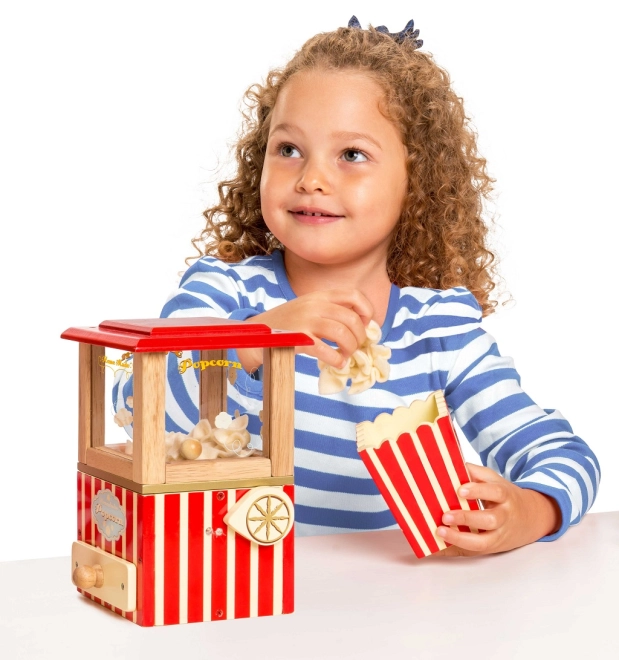 Autentická zábava s pákou a plsteným popcornom