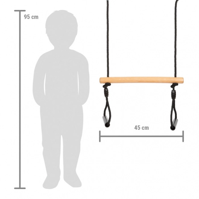 Trapézová hojdačka s gymnastickými kruhmi Black Line