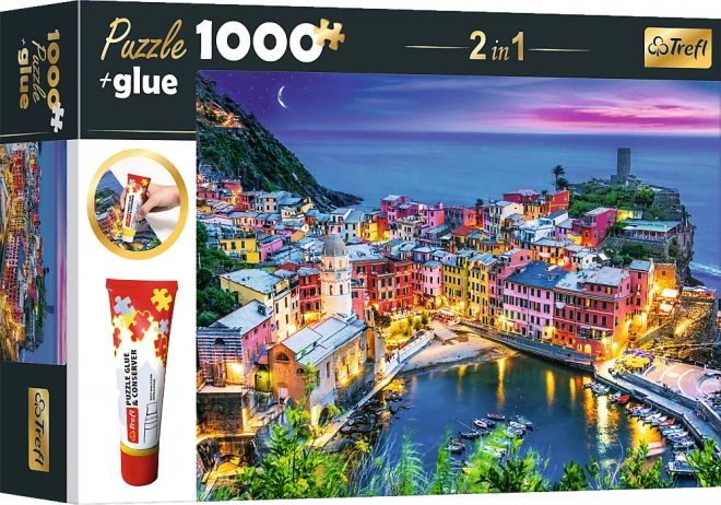 Trefl Puzzle Vernazza, Ligúria, Taliansko 1000 dielikov s lepidlom