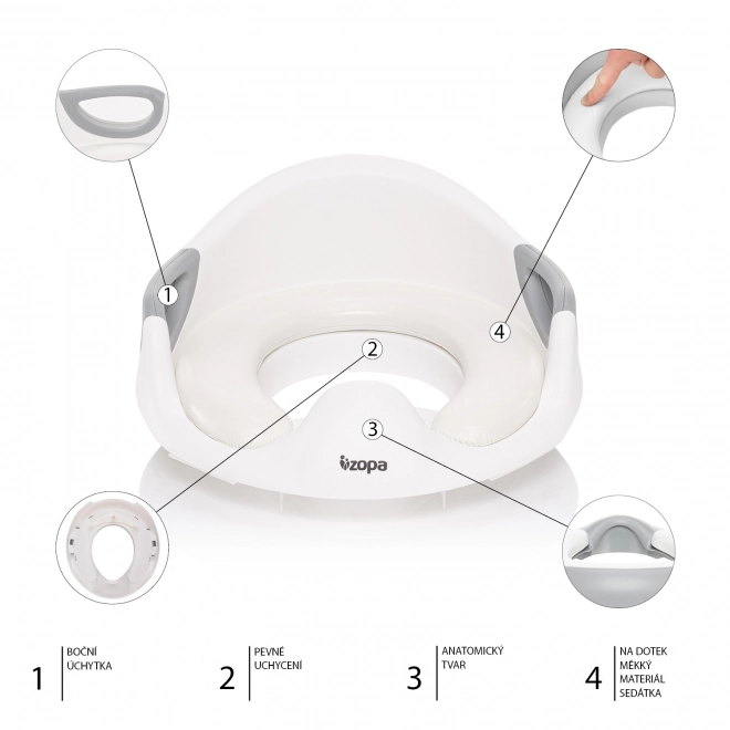 Detské WC sedátko Zopa Coach v šedej farbe
