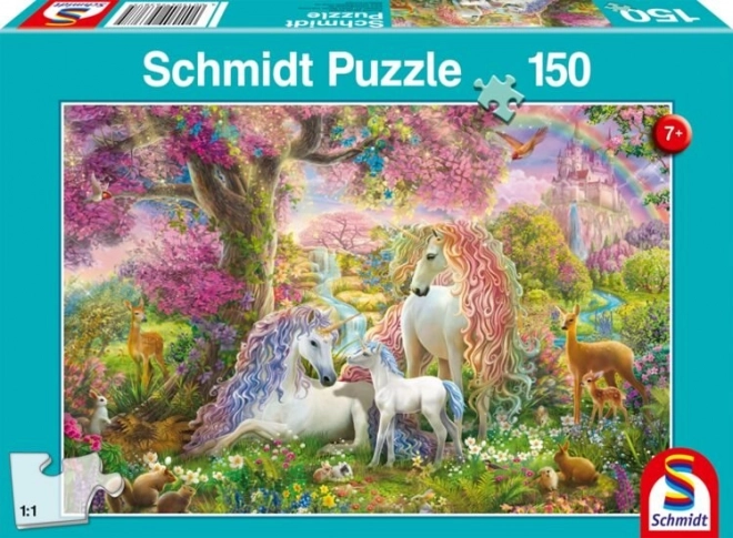 Puzzle Kvety a jednorožce 150 dielikov