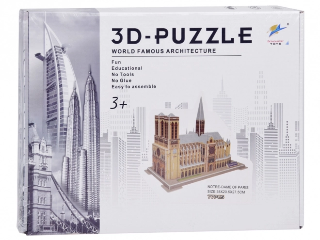 3D Puzzle Katedrála Notre-Dame Paríž