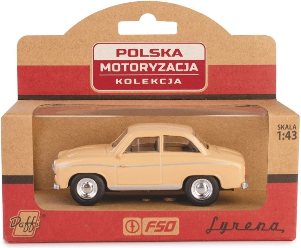 model auta syrena 104 v mierke 1:43 – béžová