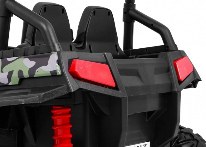 Detské terénne vozidlo Grand Buggy 4x4 s maskovaním, LED osvetlením a rádiom MP3