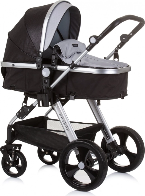 CHIPOLINO Kombinovaný kočík HAVANA 2v1 Obsidian – Silver