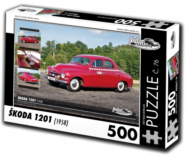 Retro autá puzzle Škoda 1201 (1958) 500 dielikov