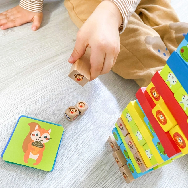 Drevená hra Jenga Zvieratá TOOKY TOY