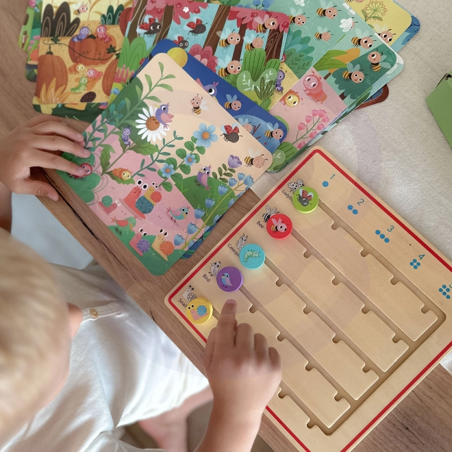 Tooky Toy drevená hra Uč sa počítať zvieratá