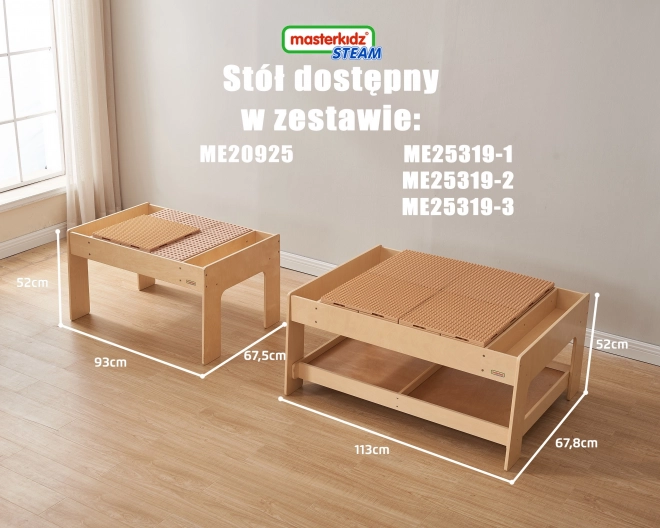 Masterkidz drevený vzdelávací stôl s príslušenstvom STEM Wall