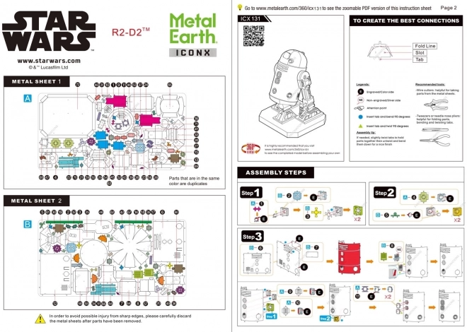 Metal Earth 3D puzzle Star Wars: R2-D2