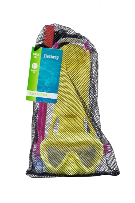 Potápačský set Bestway žltá maska, plutvy, trubica 25039
