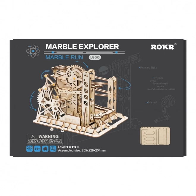 Robotime Rokr 3D drevené puzzle Kuličková dráha: Explorer