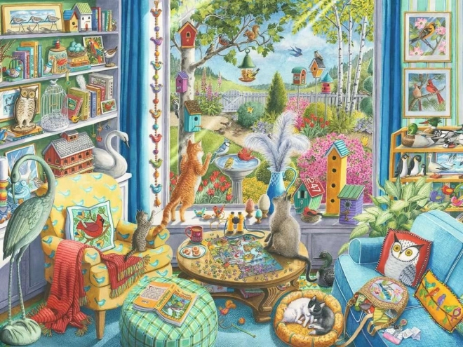 Ravensburger puzzle Pozorovanie vtáčikov XL 750 dielikov