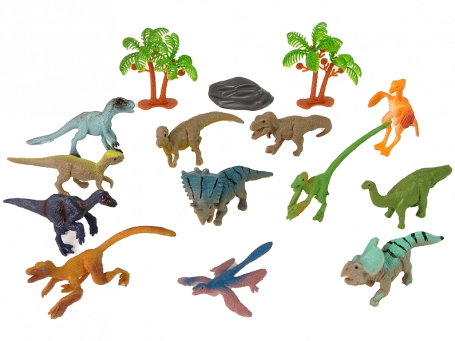 Zvieratká Dinosaury Figúrky - Sada 12 ks s Príslušenstvom v Tube