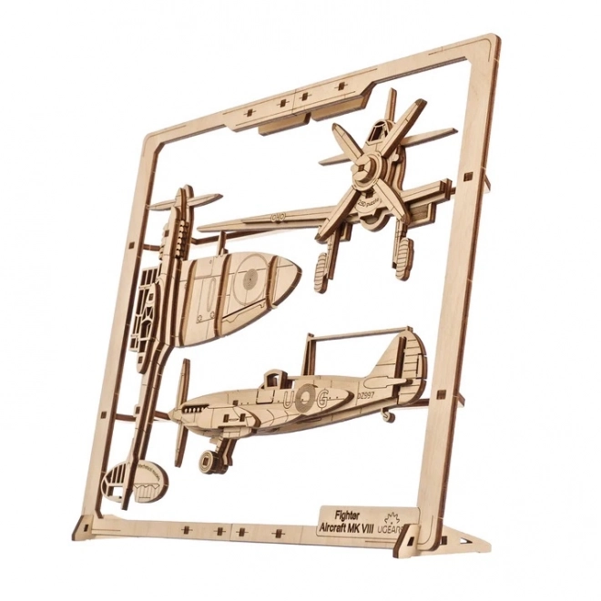 3D puzzle Ugears stíhacie lietadlo