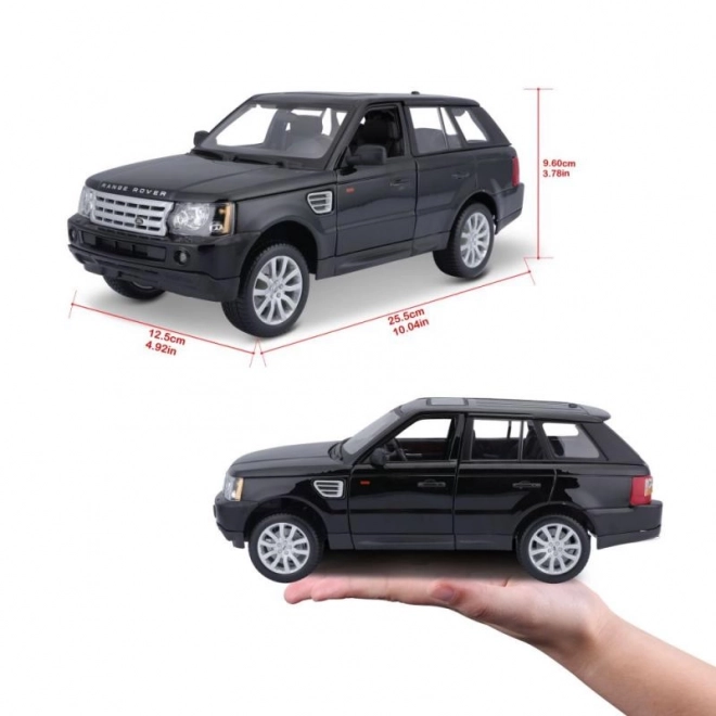 Bburago Range Rover Sport čierna v merítku 1:18