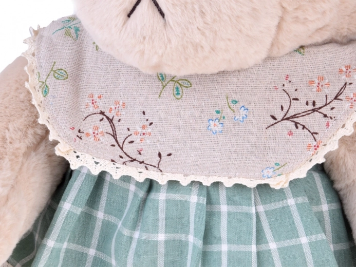 Vintage šaty s čipkou a kvetovaným golierikom