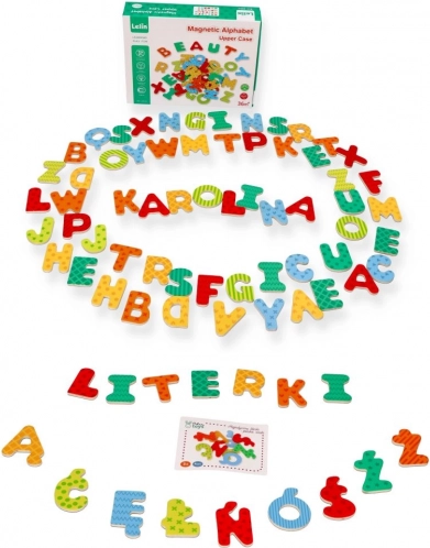 Drevené magnetické písmenká s poľskými znakmi