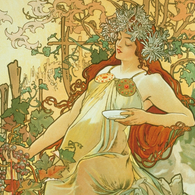 Poznámkový kalendár Alfons Mucha 2026