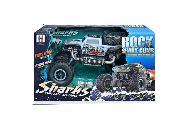 RC auto Rock Shark modré