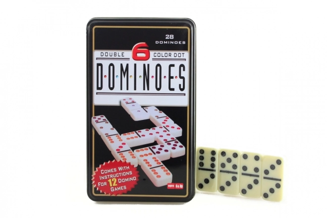 Domino v plechovej krabičke