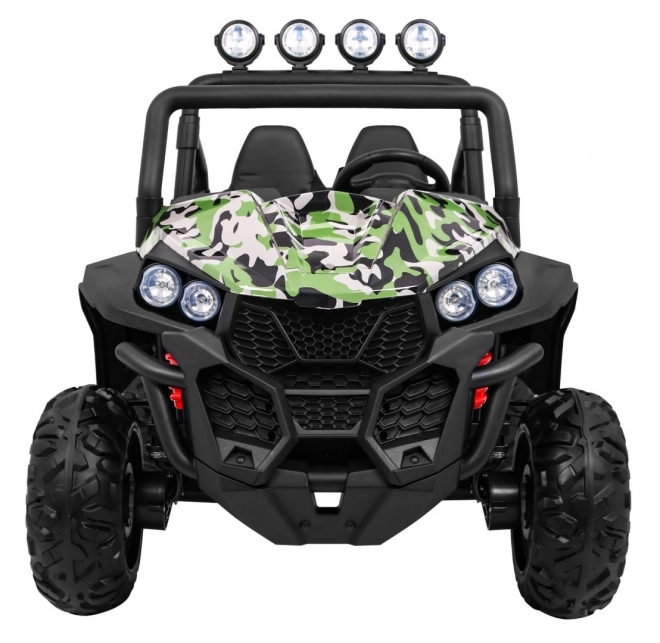 Detské terénne vozidlo Grand Buggy 4x4 s maskovaním, LED osvetlením a rádiom MP3