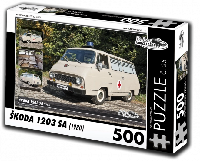 Retro Autá Puzzle Škoda 1203 SA 1980 500 dielikov