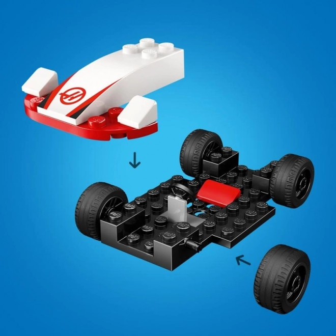 LEGO City F1 pretekárske autá Williams Racing a Haas F1