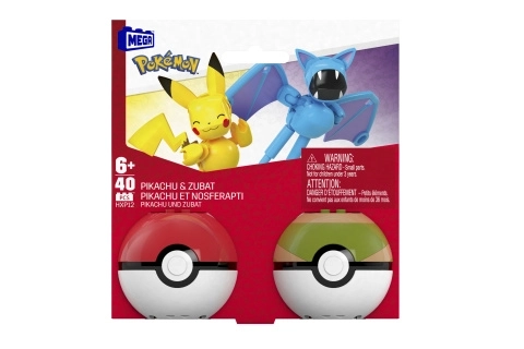 Mega Pokémon Pokéball - Pikachu a Zubat