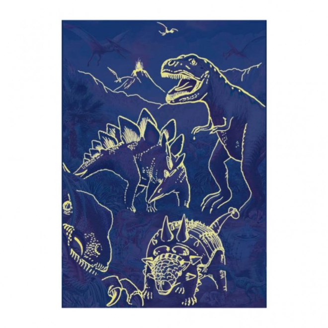 Svietiace puzzle svet dinosaurov XL 100 dielikov