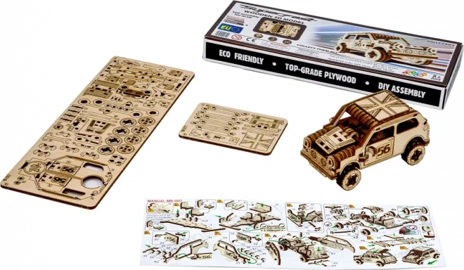 Drevené Puzzle 3D - Model Rally Auto 1